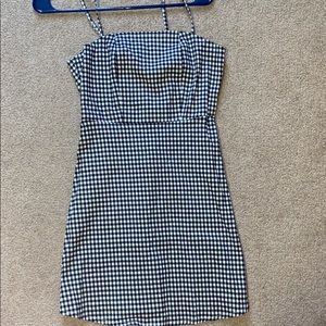 ZAFUL BLACK AND WHITE CHECKERED DRESS